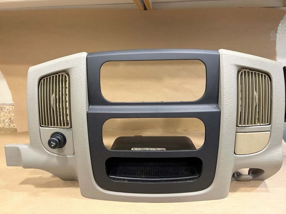 2002-2005 OEM Dodge Ram Center Dash Radio Bezel with Vents tan